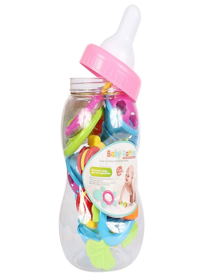 Smart Picks 7 Pieces Newborn Toddler Baby Teether Rattle Play Gift Set for Kids/Children (Multi Color) - Image 1